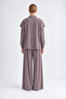 Three-Piece Suit with Embroidered Vest and Belted Trousers 101077 Brown - 6