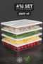 4-Piece 2600ml Refrigerator Organizer - Leak-Proof Lid, Microwave and Freezer Safe Storage Container, White