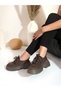 Elara Brown Suede Women's Daily Saddle Toe Almond Toe Comfortable Stylish Moccasin Loafer Shoes - 4
