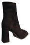 26K414-5 Imported Microfiber Suede Classic Women's Boots with Blunt Toe and Heel - 7