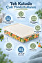 5-Piece 2600ml Refrigerator Organizer - Leak-Proof Lid, Microwave and Freezer Safe Kitchen Organizer Cream - 3