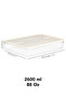 5-Piece 2600ml Refrigerator Organizer - Leak-Proof Lid, Microwave and Freezer Safe Kitchen Organizer Cream - 6