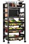 Compact Kitchen Organiser Shelf with 3 Baskets and 2 Storage Boards - 5