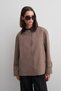 Contrast Collar Trench Coat Toprak