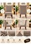 6 Pcs Chair Cover Plain Classic Model Chair Cover Bench Pouf Chair Cover***** 6 Pcs - 2