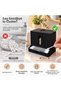 Modern Design Cotton Swab Dispenser with Lid Bathroom Makeup Cotton Organizer - Black - 5