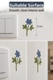 Elegant Purple Violet Wall Sticker Set Ceiling Wall Glass Living Room 96 Pieces Erasable Water Resistant Decorative Sticker - 5