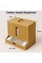 Modern Design Ear Swab Dispenser with Lid Bathroom Makeup Cotton Organizer - Gold