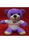 3 Plush Teddy Bears – Purple I Love You T-Shirted Teddy Bear, Soft Plush, 25 cm Romantic Gift - 2