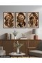 Elegant Woman and Nature 3 Piece Wooden Framed Painting Act - 3