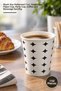 150 Pcs Paper Cups – 7 oz with Black Star Pattern, Disposable Paper Cups, Party Cups, Coffee and Beverage Presentations