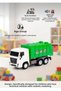 15 cm Recycling Truck Waste Truck Toy with Light and Sound Pull-Back Mechanism - 2