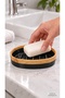 Wooden Patterned Soap Dish, for Bathroom and Sink - 2