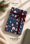 Italian Premium Gift Wrapping Paper - Midnight Blue Christmas 70 X 200 cm – 1 Roll Gift Paper - 6