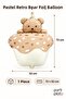 Retro Teddy Bear Foil Balloon with Cake 72X52 cm 1 Piece Birthday Baby Shower Party Decoration - 2