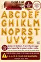 Gold Foil Letter Balloon Set with 8 Letters, 16 Inch 40 cm Tape Included