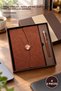 4-Piece Boxed Thermo Leather Notebook Pen Set – Metal Roller Pen, Stylish Gift Box and Kraft Gilded Bag, Promotional Notebook