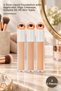 3-Piece Matte Finish Liquid Foundation Set – 3-Tone Liquid Foundation with Applicator, High Coverage, for All Skin Types