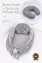 Babynest, Baby Sleeping Bed 0-2 Years + Breastfeeding Pillow 60X60 cm