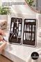 2-Piece Manicure Set – All-In-One Manicure and Pedicure Set with Leather Case, Stainless Steel Portable Nail Kit