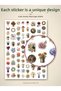 Vintage Floral Sticker Set 424 Pieces 9 Different Sizes Botanical Agenda Scrapbook Journal 6 A4 Sheets - 5