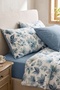 Mavlira Green Leaf Patterned Cotton Duvet Cover Set Single Size - 7