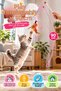 90 cm Cat Play Rod with Feather and Bell, Flexible Rod Interactive Cat Toy, Indoor Fun Play Set! - 3