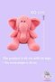 Pink Elephant Plush Toy Sleeping Companion with Long Hose - 60 cm - 4