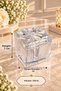 Square Glass Presentation Container with Bowknot Lid 100 ml – Turkish Delight, Chocolate and Treats Presentation Container - 2
