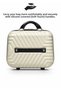 Women's Beige Cream Abs Makeup and Hostess Type Unbreakable Handbag Suitcase - 4