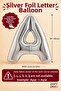 Silver Foil Letter Balloon Set with 9 Letters, 16 Inch 40 cm Tape Included - 3