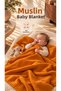 Muslin Baby Blanket 80X100Cm 2 Layers 4 Seasons Newborn Pique Blanket Stroller Crib Baby Carrier - 3