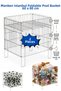 2 Pieces 60X80 cm Foldable Pool Basket Metal Folding Store Basket