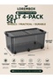 60 L Lockable Storage Box with Wheels, Set of 4, Anthracite, Stackable, Multi-Purpose Organizing Box - 3