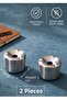 Ashtray with Steel Lid, Set of 2, Stainless, Odorless, for Garden, Tea Garden, Balcony Ashtray