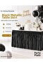 Black Metallic Table Skirt 65X200 cm with Tassels Birthday Party Table Decoration 1 Piece