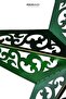 Christmas Decorative Metal Wrought Iron Star Door and Wall Ornament Green 66 cm - 2