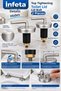 2-Piece Top-Clamping Metal Toilet Seat Hinge Screw Stainless Steel Fixing Device - 5