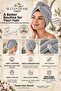 100 Cotton Towel Hair Cap |   Highly Absorbent Soft Hair Drying Towel |   Transparent Buttoned Hair Cap - 2