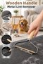 Wooden handle metal lint feather collecting - 2