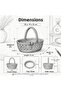 Tricot Knitted Presentation Basket with Handles (19X7 cm) - Candy Holder, Chocolate Holder, and Cosmetic Organizer - 3
