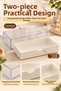 Desktop Organizer with Drawers and Transparent Lid Makeup Jewelry Storage Box 23X13X6 cm - 5