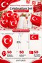 National Holiday Set 50 Balloons 50 Stick with Headpieces 50 Turkish Flags April 23 May 19 August 30 October 29 - 4