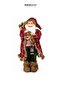 Christmas Santa Claus with Plaid and Fur Detail Red 45 cm