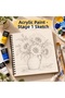 Acrylic & Oil Painting Drawing Notebook 20X20 cm 250 Gr Deep Textured Paper 24 Sheets Spiral Bound - 7