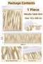 Metalized Cream Table Skirt 70X300 cm Shiny Tasseled Table Edge Skirt Table Decoration Party Decor Birthday Party Set Decoration - 5