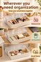 Desktop Organizer with Drawers and Transparent Lid Makeup Jewelry Storage Box 23X13X6 cm - 3