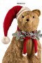 New Year's Eve Natural Wicker Textured Bear Figure Sitting on a Red Hat 70 cm - 3