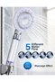 Premium Massage Effect Filtered Shower Head with 5 Functions: Rain, Mist, Wide Mixed Water Flow