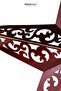 Christmas Decorative Metal Wrought Iron Star Door and Wall Ornament Red 55 cm - 2